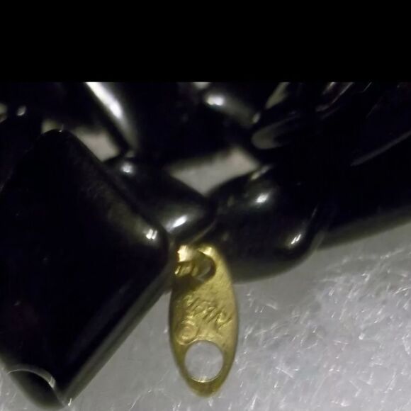 TRIFANI SIGNED VINTAGE BLACK LUCITE OVER LAPPING SQUARES - Picture 3 of 5